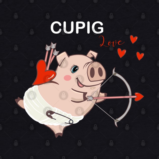 Cupig pig, cupig for Valendine day by Collagedream